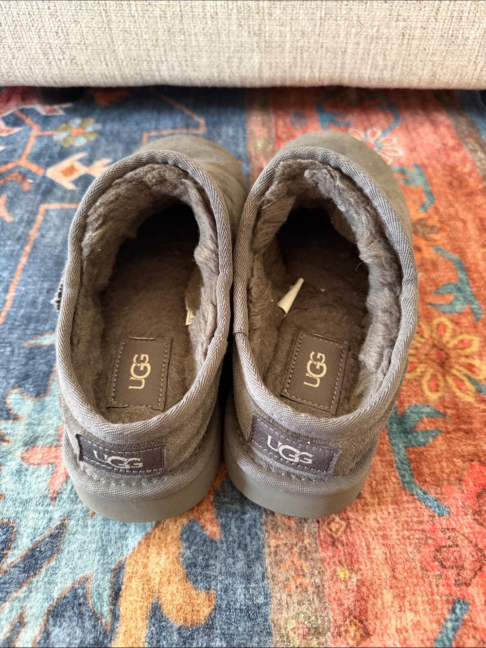 UGG Women’s Gray Suede Slip-On Clog - Picture 2 of 5